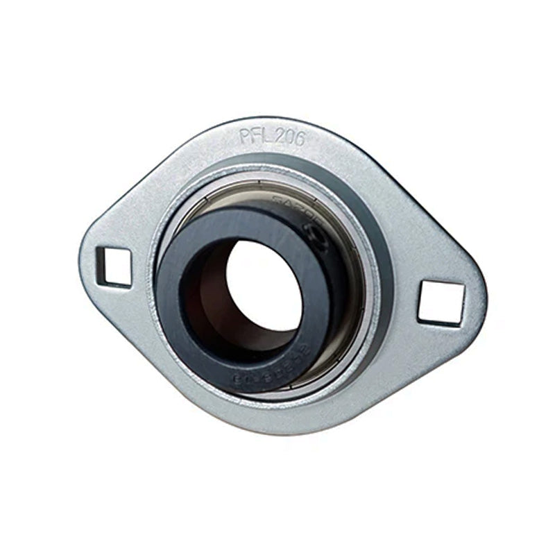SAPFL207 Oval 2 Bolt Pressed Steel Bearing Housing with 35mm Collar Insert