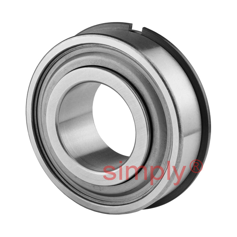 RBC 7518 Heavy Duty Precision Ground Rubber Sealed with Trash Guard Radial Bearing with Snap Ring 1.125x2.563x0.75 inch - Allow 2-3 Days