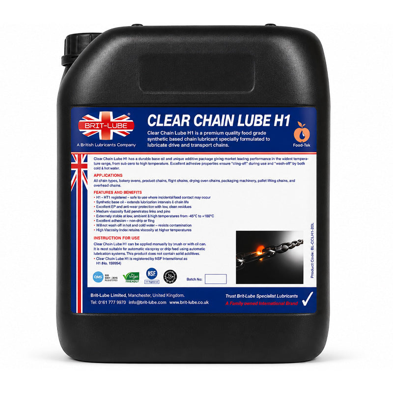 Brit-Lube Clear Chain Lube H1 1000 Litre - Allow 2-3 Days