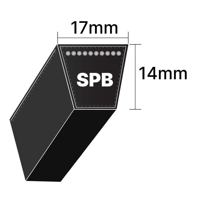 FSPB1230 SPB Section Anti Static Fire Resistant Wrapped V-Belt 17x14mm