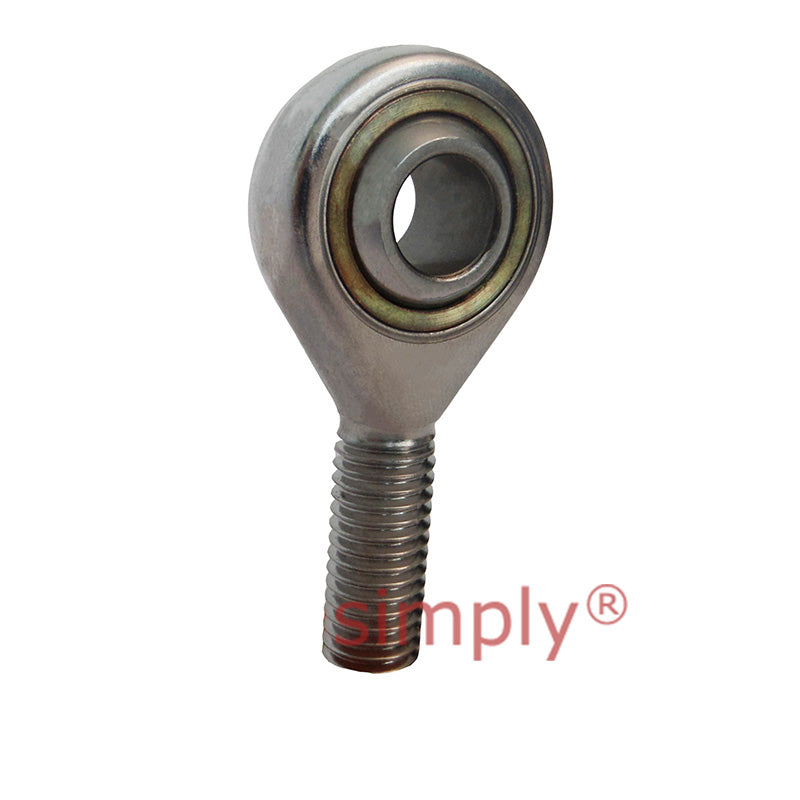 Fluro GALRSW20 Left Hand Stainless Steel / PTFE Lined Maintenance Free Male Plain Rod End M20x1.5 Thread