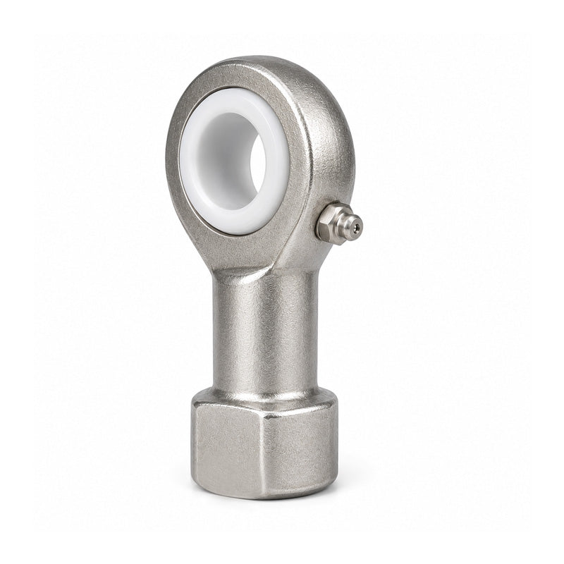 Fluro GIRSW6BO Right Hand Stainless Steel / PTFE Lined Maintenance Free Studded Female Rod End M6 Thread
