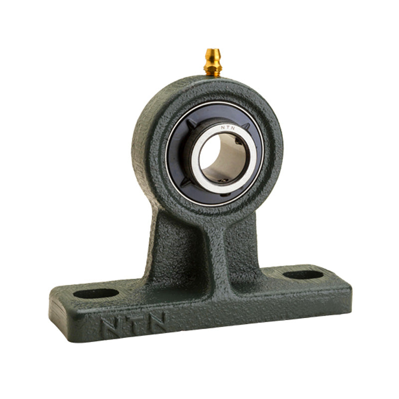 NTN UCHP201D1 Metric Cast Iron High Centre Height Two Bolt Pillow / Plummer Block Housing with 12mm Bore Insert - Allow 2-3 Days