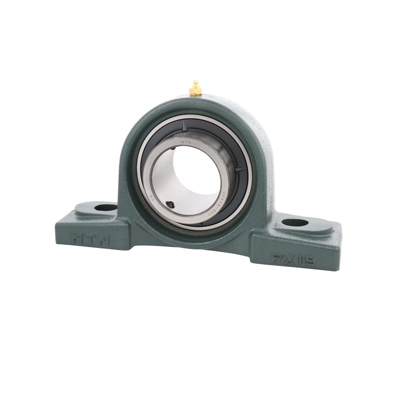 NTN UCPX16D1 Metric Cast Iron Two Bolt Pillow / Plummer Block Housing with 80mm Bore Insert - Allow 2-3 Days