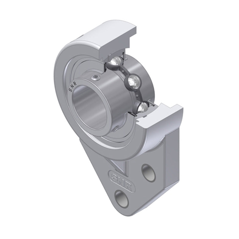 SNR MUCFBL202-10 Imperial Thermoplastic Three Bolt Flanged Bracket Housing Unit with 5/8 inch Bore Insert - Allow 2-3 Days