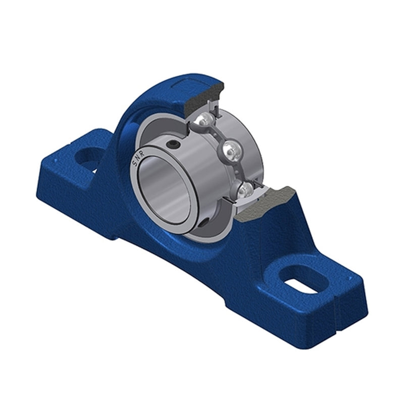 SNR UCPE214-44 Imperial Cast Iron Two Bolt Pillow / Plummer Block Housing with 2-3/4 inch Bore Insert - Allow 2-3 Days