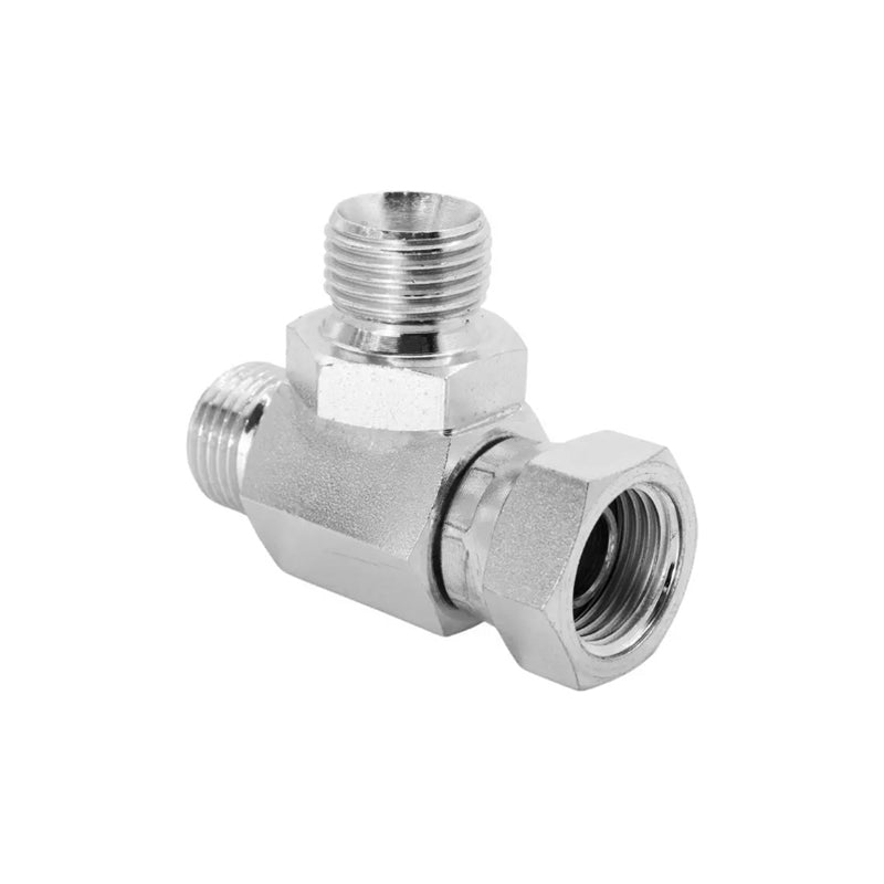 FLEXEQUIP 3/8 inch BSP Male to 3/8 inch BSP Female to 3/8 inch BSP Male Branch Tee Piece Hydraulic Adaptor - Allow 2-3 Days