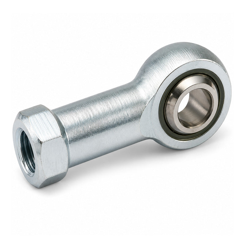 ISB TSFL16RB Left Hand Maintenance Required Steel/Steel Plain Female Rod End M16 Thread
