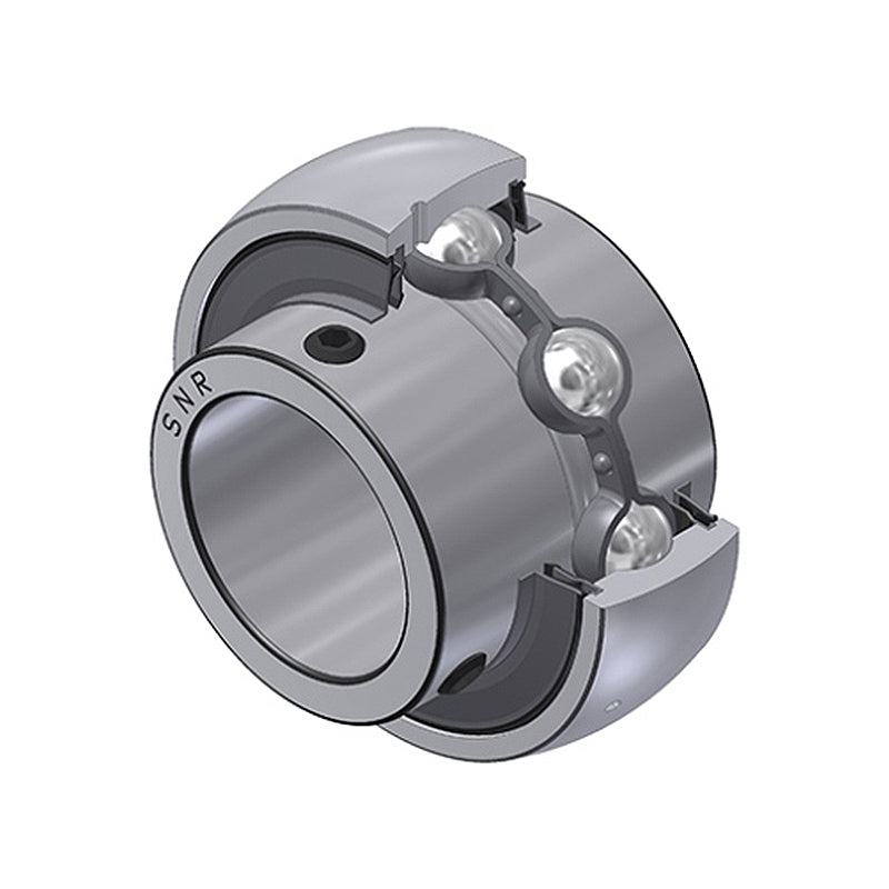 SNR UC208-24G2L4 Imperial Full Width Spherical Outer Bearing Insert 1-1/2 inch Bore 80mm Outside Diameter with Grub Screws and Multi Lip Seals - Allow 2-3 Days