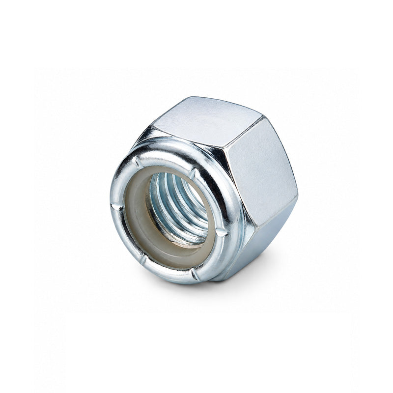 Unifix 9/16-18 UNFx0.87 - Grade 2 Nyloc Insert Nut ANSI/ASME B18.16.6 with 18 TPI Pitch and Bright Zinc Plated Finish - Allow 2-3 Days