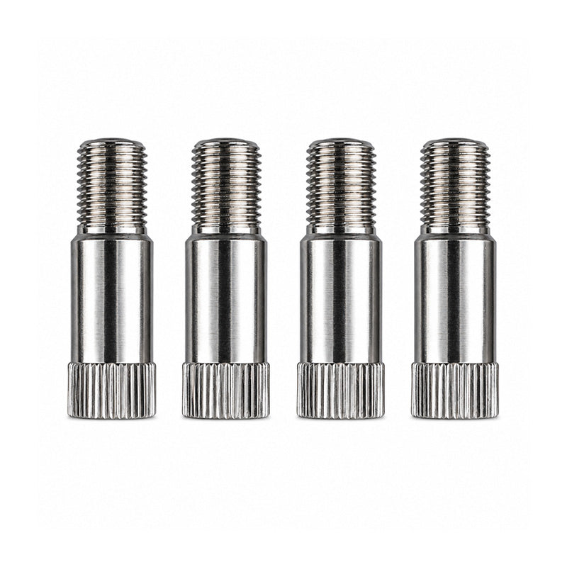 Pack of 4 x 19.5mm Schrader Metal Valve Extensions