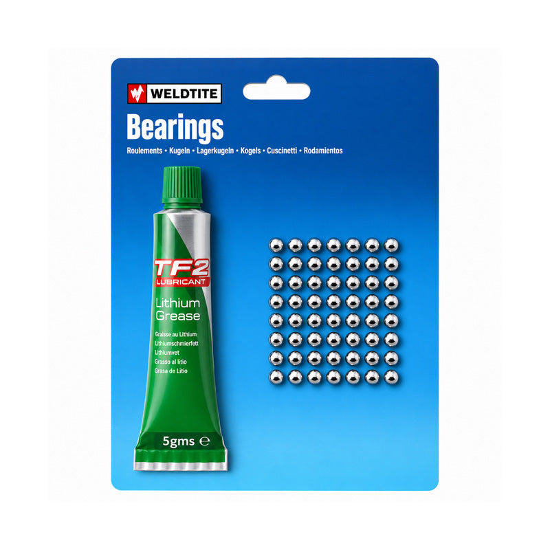 Approximately 54 x 5/32 inch Case Hardened Ball Bearings and TF2 Lithium Grease