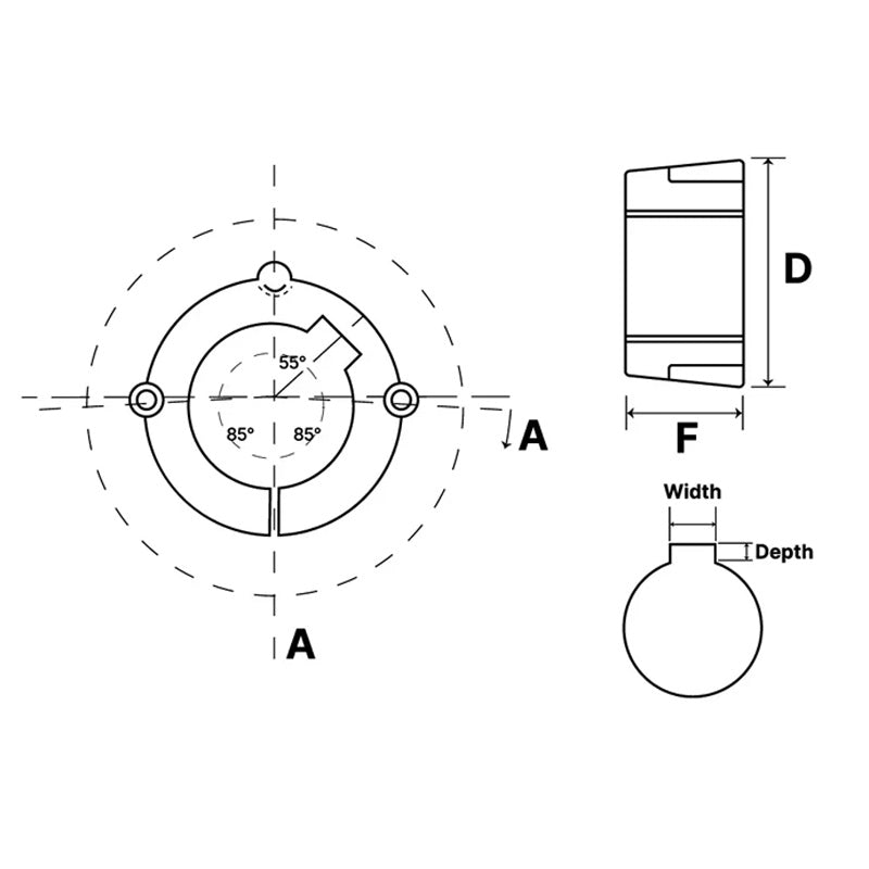 1008-15/16 Tapered Locking Bush with 15/16 inch Bore