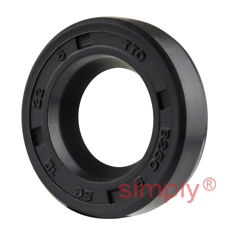 12x22x6mm Nitrile Rubber Single Lip Rotary Shaft Oil Seal with Garter Spring SC / R21