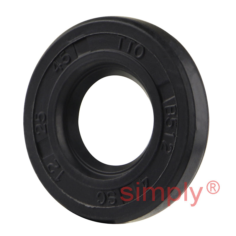 12x25x4.5mm Nitrile Rubber Single Lip Rotary Shaft Oil Seal SC / R21