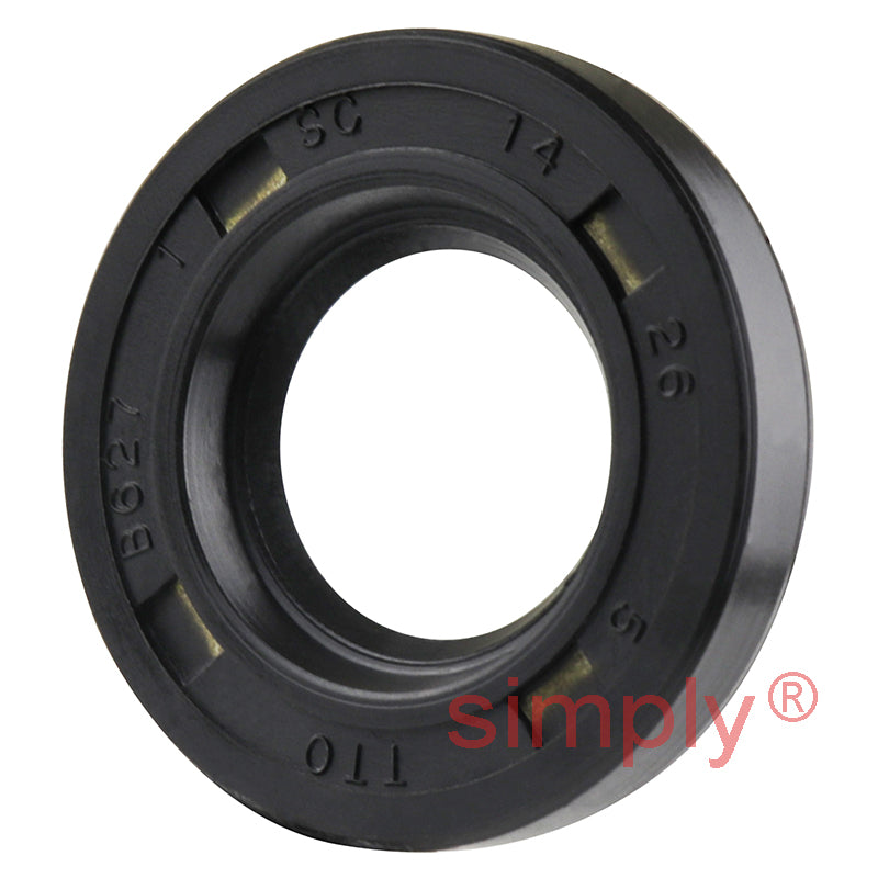 14x26x5mm Nitrile Rubber Single Lip Rotary Shaft Oil Seal SC / R21