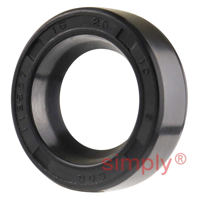 15x25x10mm Nitrile Rubber Single Lip Rotary Shaft Oil Seal with Garter Spring SC / R21