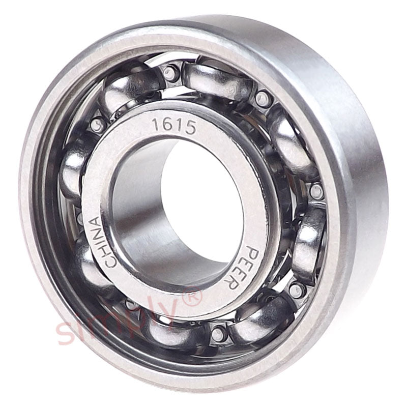 Major Brand 1615 Open Type Deep Groove Ball Bearing 0.4375x1.125x0.375 inch