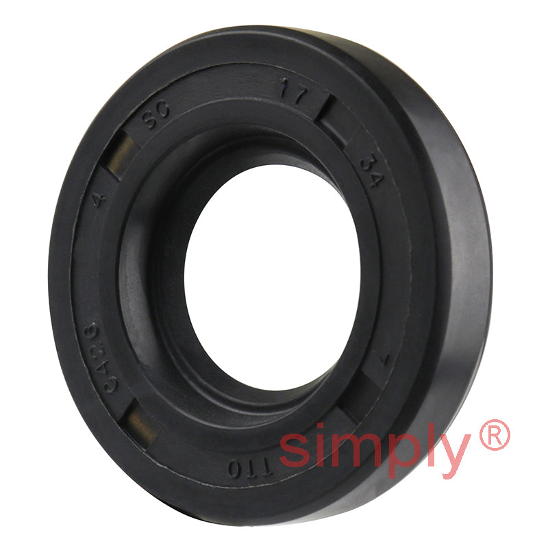 17x34x7mm Nitrile Rubber Single Lip Rotary Shaft Oil Seal with Garter Spring SC / R21