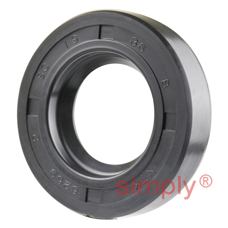 19x36x8mm Nitrile Rubber Single Lip Rotary Shaft Oil Seal with Garter Spring SC / R21
