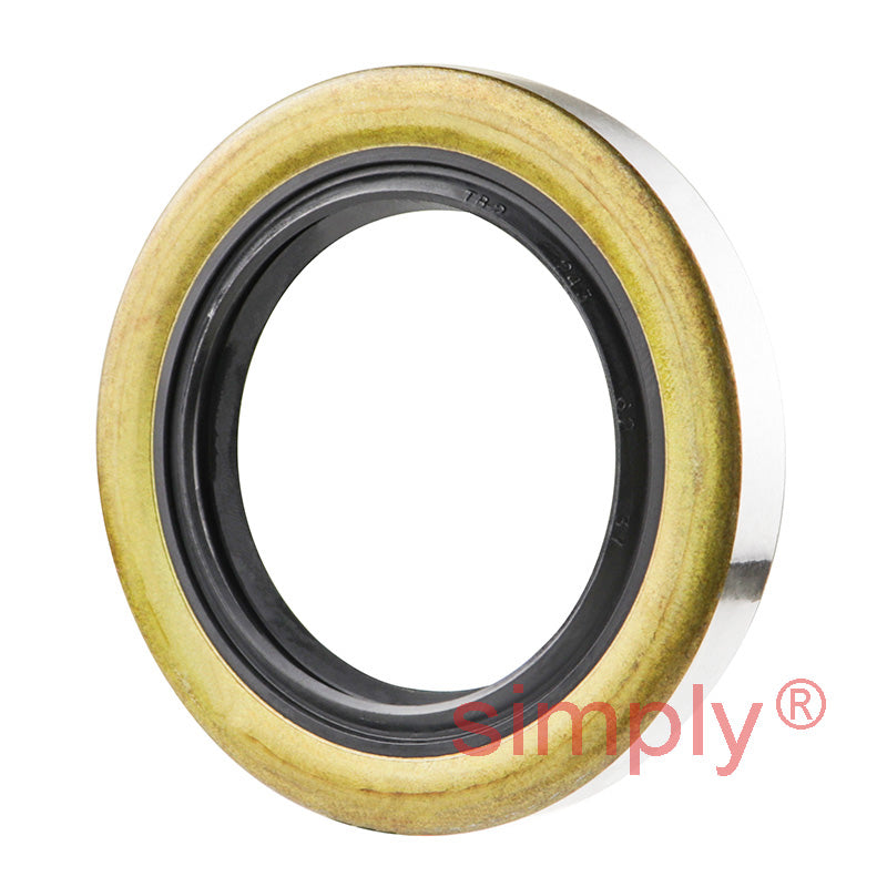 1.62x2.43x0.37 inch Metal Cased Nitrile Rubber Double Lip Rotary Shaft Oil Seal with Garter Spring R6 / TB Style