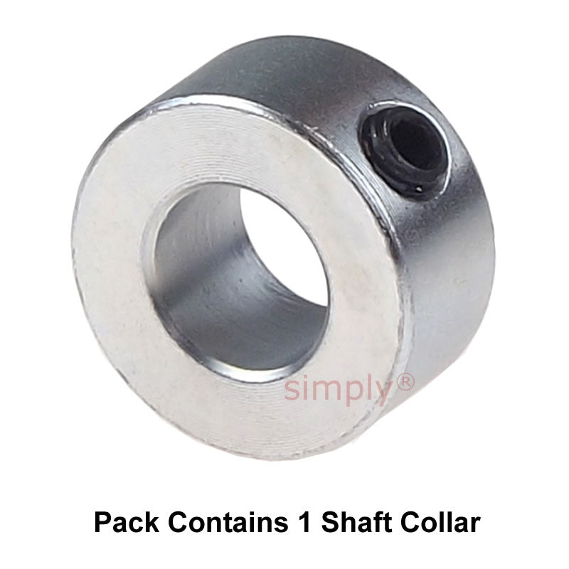 CABUI043ZSB Zinc Plated En8 Steel Shaft Collar 7/16x7/8x7/16 inch with Set Screw