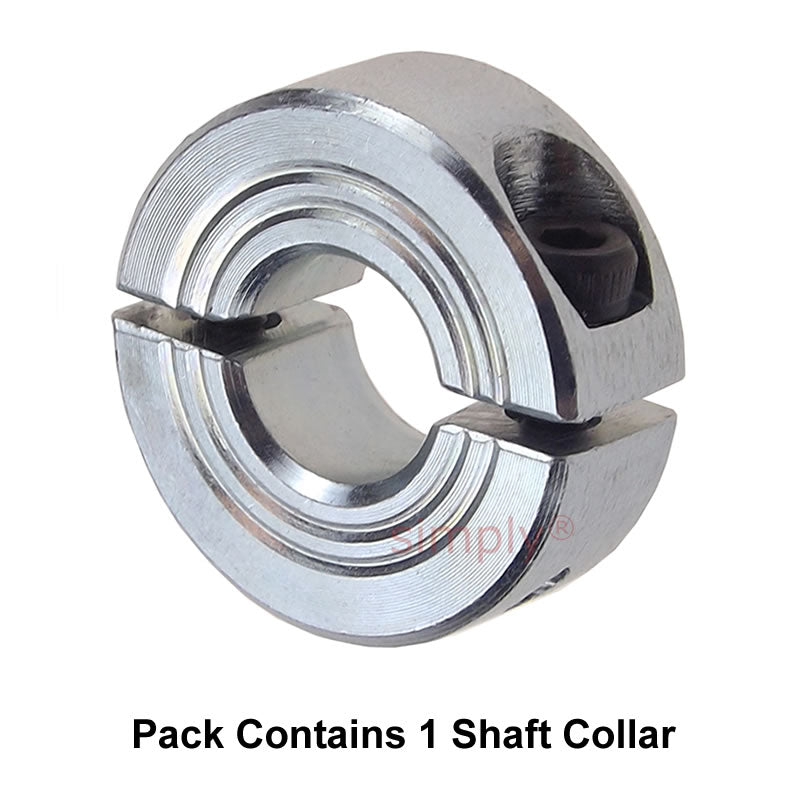 CADB70Z Zinc Plated En8 Steel Double Split Shaft Collar 70x98x19mm with Clamp Bolt