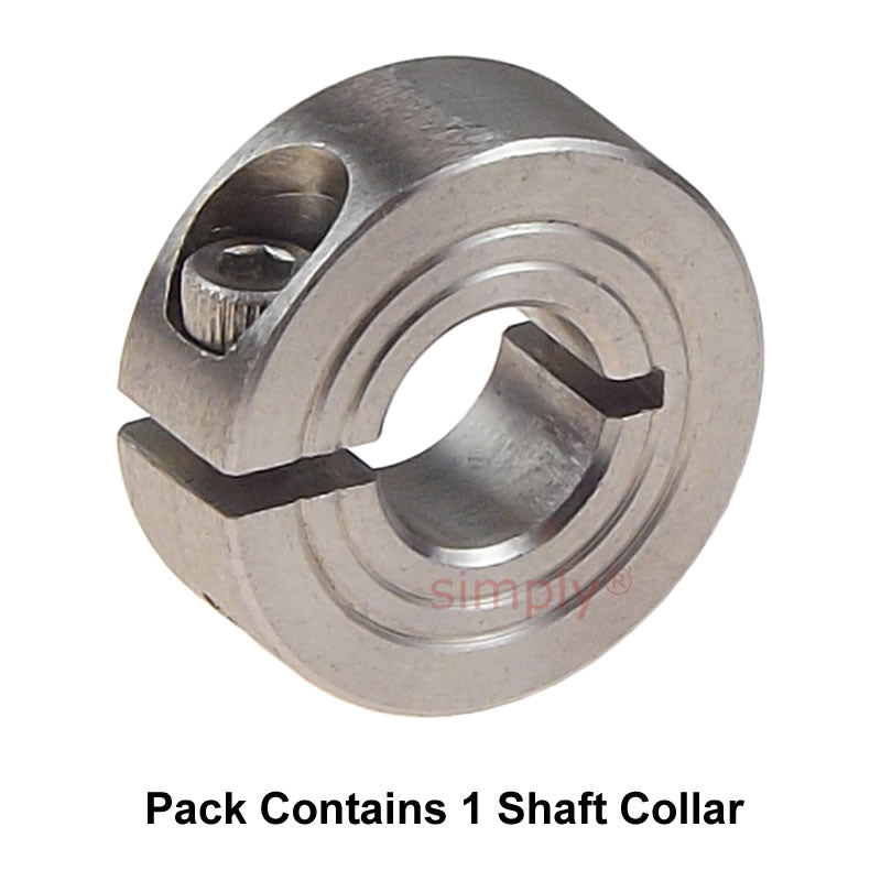 CASB12ST Stainless Steel Single Split Shaft Collar 12x28x11mm with Clamp Bolt