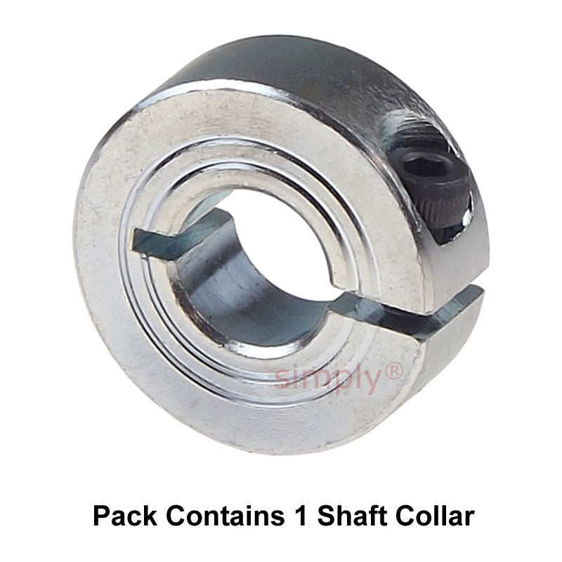 CASB50Z Zinc Plated En8 Steel Single Split Shaft Collar 50x78x19mm with Clamp Bolt