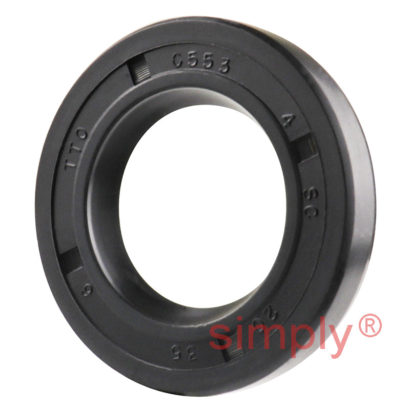 20x35x6mm Nitrile Rubber Single Lip Rotary Shaft Oil Seal with Garter Spring SC / R21