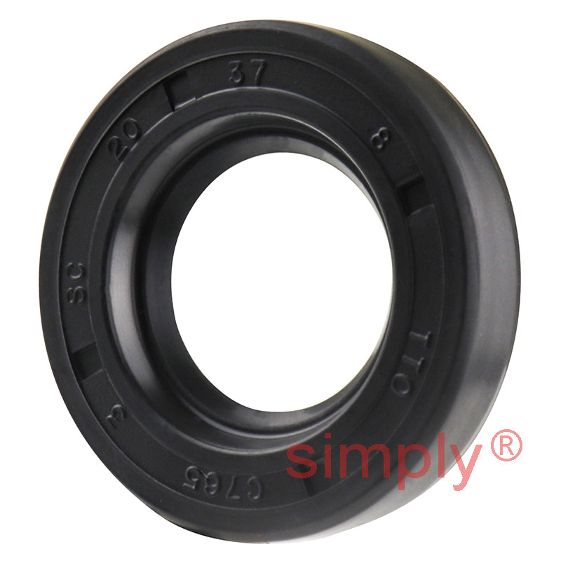 20x37x8mm Nitrile Rubber Single Lip Rotary Shaft Oil Seal with Garter Spring SC / R21