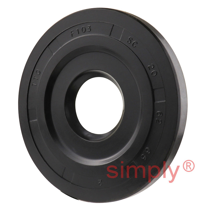 20x62x6.5mm Nitrile Rubber Single Lip Rotary Shaft Oil Seal with Garter Spring SC / R21