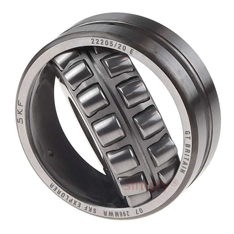 SKF 2220520E Spherical Roller Bearing with Cylindrical Bore 20x52x18mm