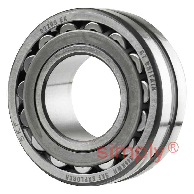 SKF 22205EK Spherical Roller Bearing with Taper Bore 25x52x18mm