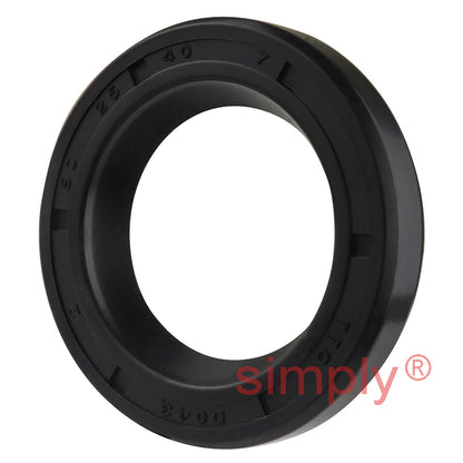 25x40x7mm Nitrile Rubber Single Lip Rotary Shaft Oil Seal with Garter Spring SC / R21
