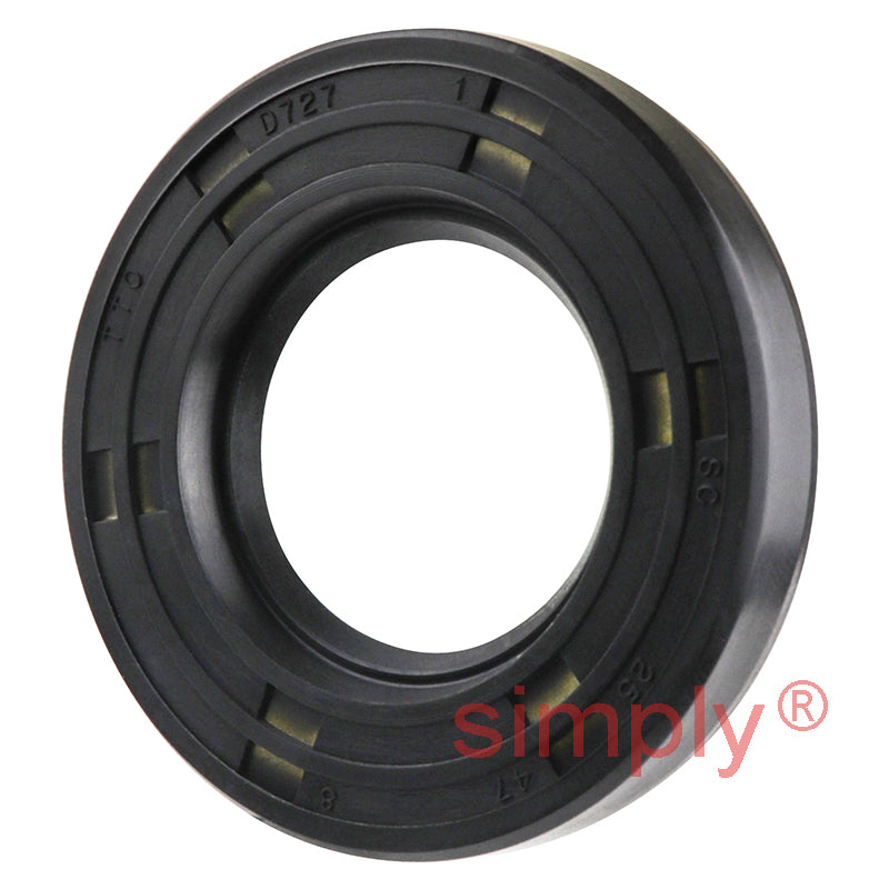25x47x8mm Nitrile Rubber Single Lip Rotary Shaft Oil Seal with Garter Spring SC / R21