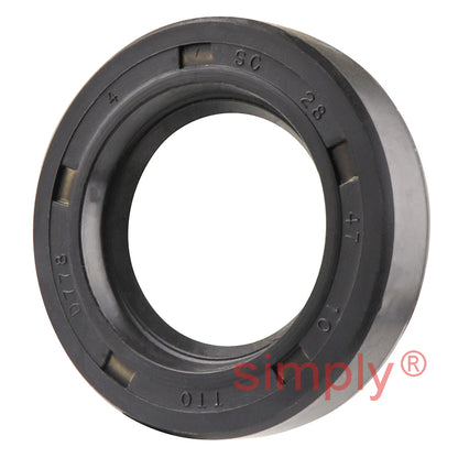28x47x10mm Nitrile Rubber Single Lip Rotary Shaft Oil Seal with Garter Spring SC / R21