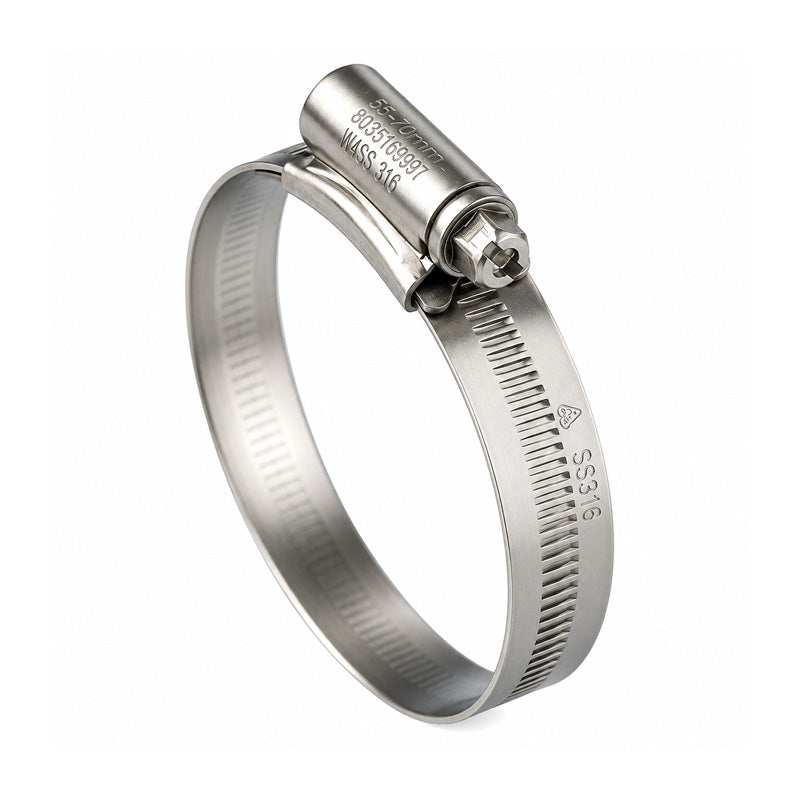 7SS316 316 Stainless Steel HNSS Original Jubilee Clip Adjustment Range 135mm-165mm Band Width 13mm