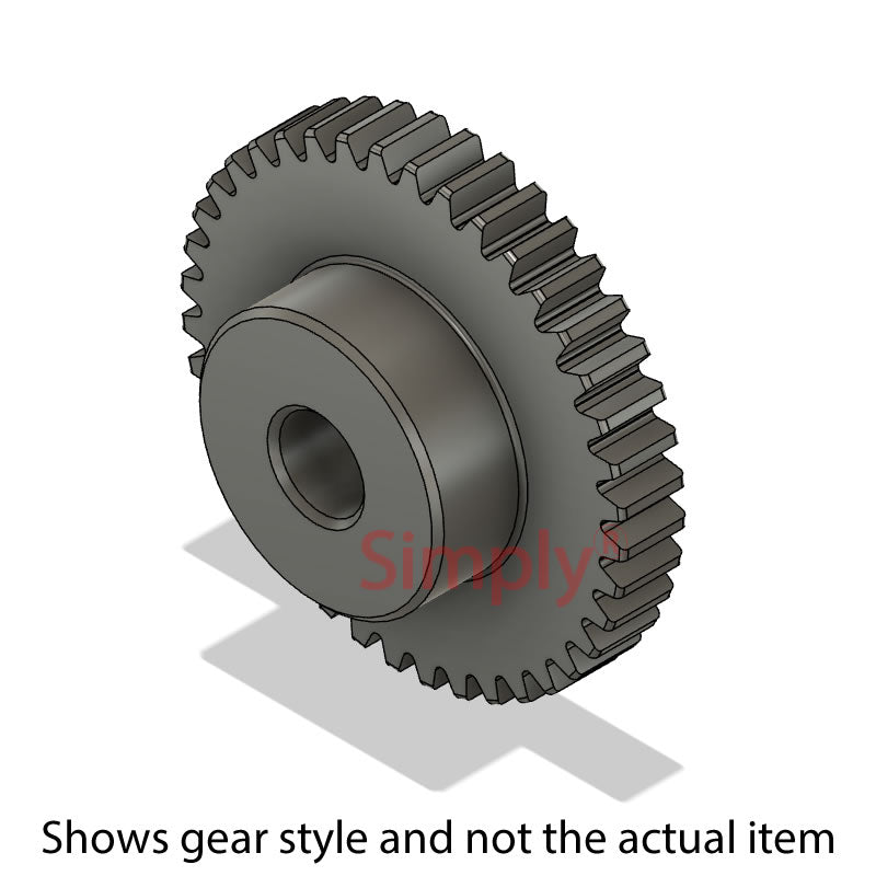 SS32DP/63B Imperial EN8 Steel Spur Gear 63 Tooth 32 DP Bored 0.375 inch (H8)