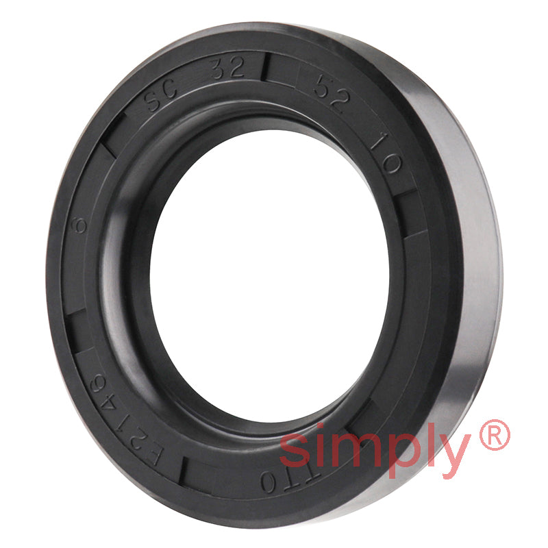 32x52x10mm Nitrile Rubber Single Lip Rotary Shaft Oil Seal with Garter Spring SC / R21