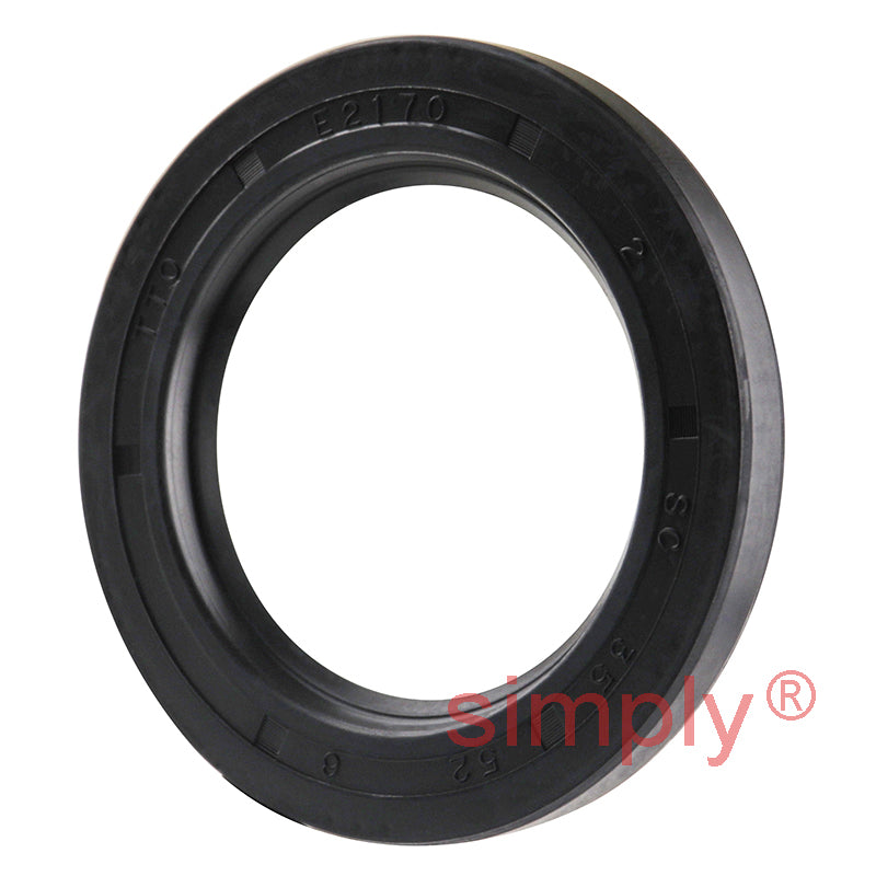 35x52x6mm Nitrile Rubber Single Lip Rotary Shaft Oil Seal with Garter Spring SC / R21