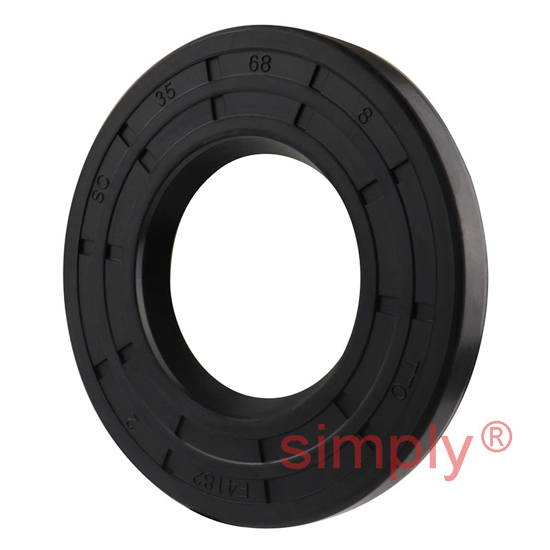 35x68x8mm Nitrile Rubber Single Lip Rotary Shaft Oil Seal with Garter Spring SC / R21