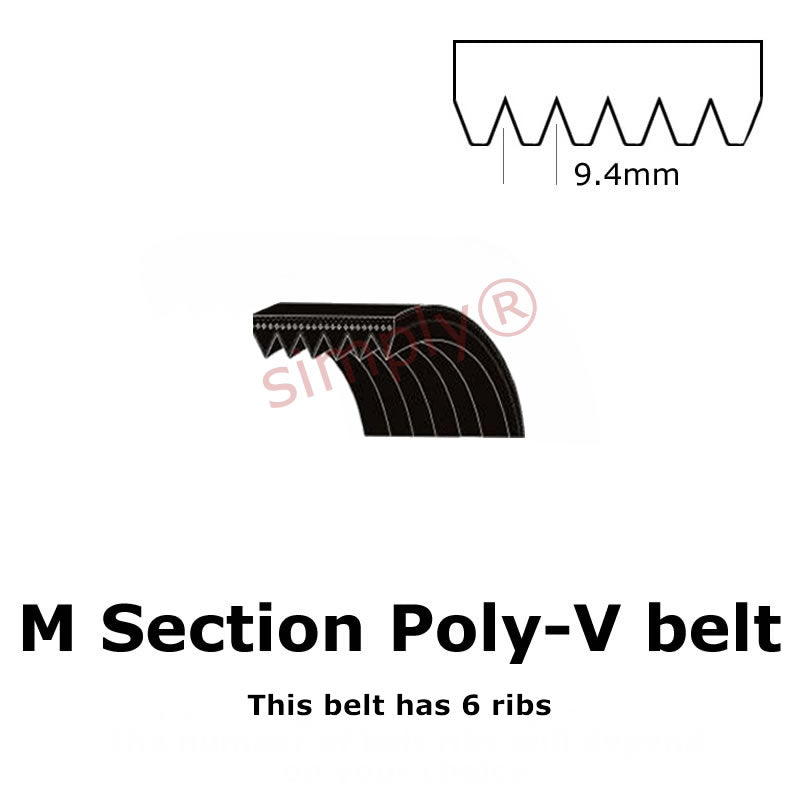 2388PM/940M Pix Poly V Multiple Ribbed Belt 2388mm/94 inch Length with 23 Ribs Allow 2-3 Days