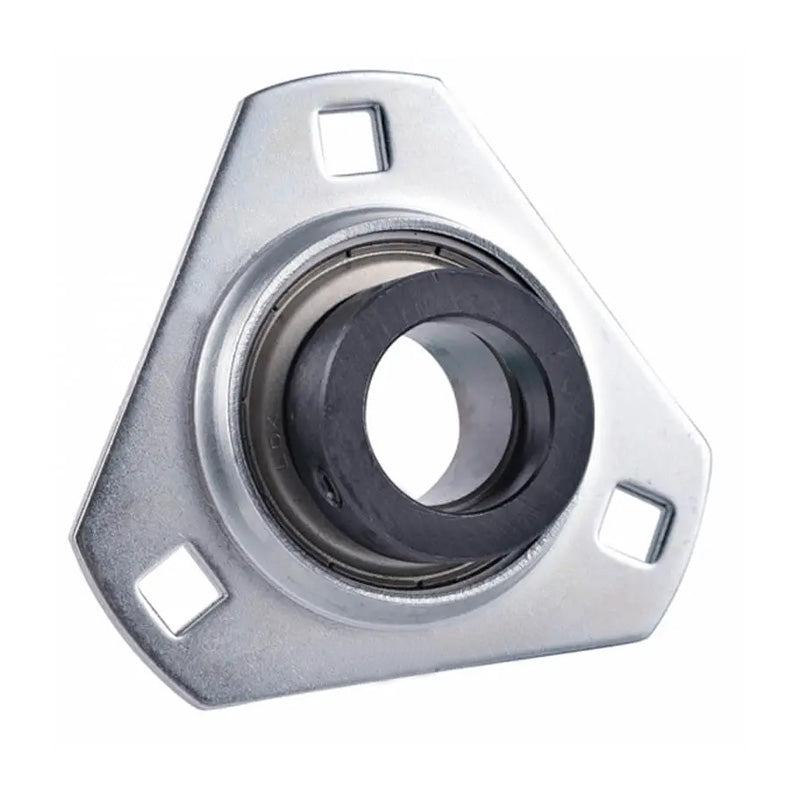 SAPFT207-22 Pressed Steel 3 Bolt Triangle Flange Housing with 1-3/8 inch Collar Insert