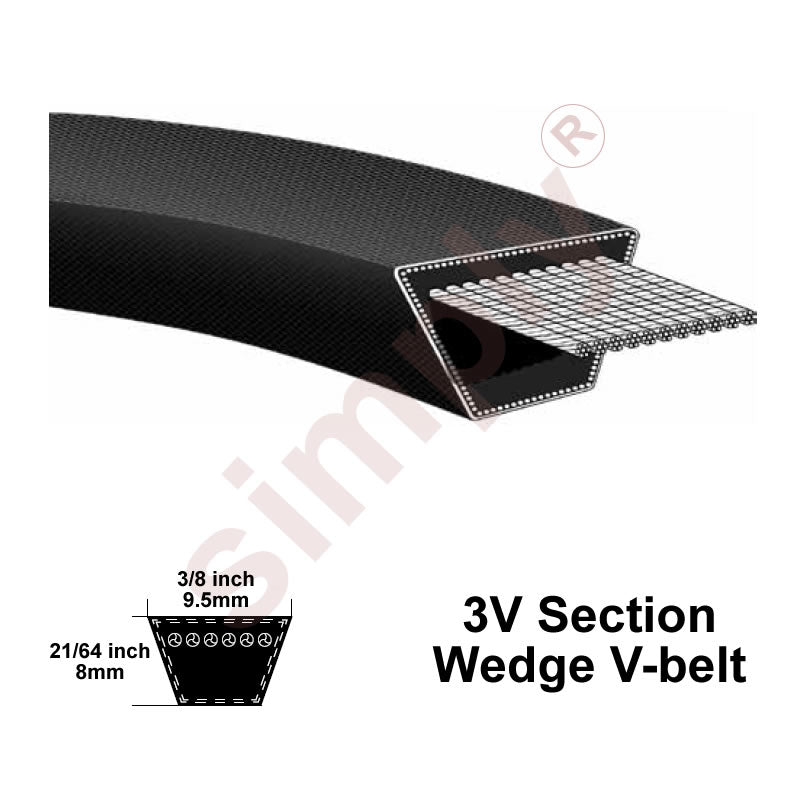 3V1250 Pix Narrow Profile V-Belt
