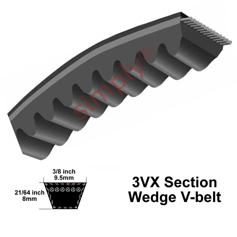 Major Brand 3VX450 Narrow Profile Cogged V-Belt