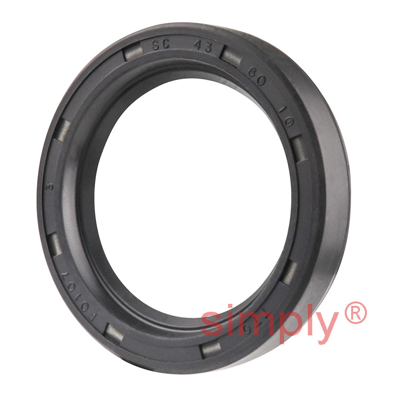 43x60x10mm Nitrile Rubber Single Lip Rotary Shaft Oil Seal with Garter Spring SC / R21