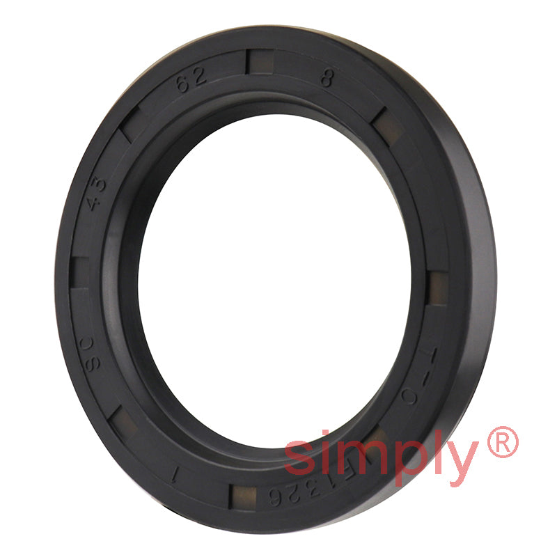 43x62x8mm Nitrile Rubber Single Lip Rotary Shaft Oil Seal with Garter Spring SC / R21