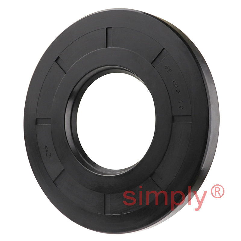 45x100x10mm Nitrile Rubber Single Lip Rotary Shaft Oil Seal with Garter Spring SC / R21