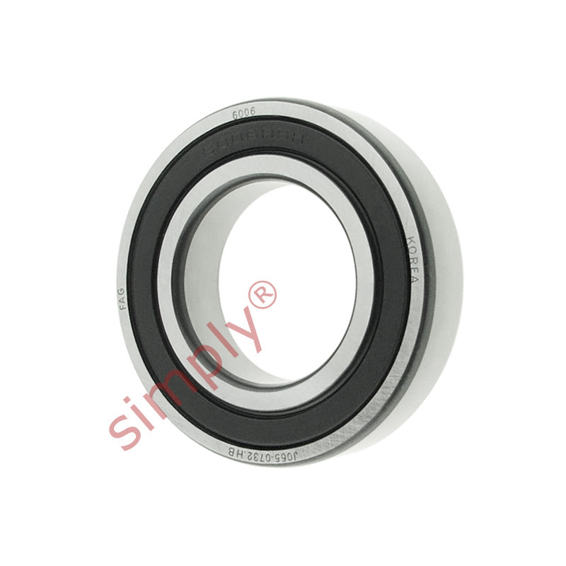 FAG 60062RSR Rubber Sealed Deep Groove Ball Bearing 30x55x13mm